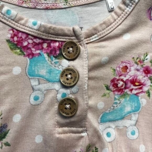 Posh Peanut Polka Dot Floral Roller Skate Tunic/Dress Size 18-24 Months - Picture 2 of 5